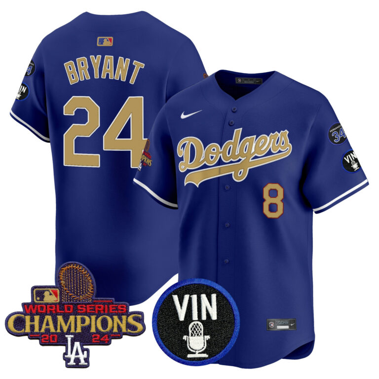 Men Los Angeles Dodgers #24 Bryant blue Sakura Edition Nike MLB 2025 Jersey style5->los angeles dodgers->MLB Jersey